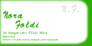 nora foldi business card