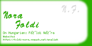 nora foldi business card